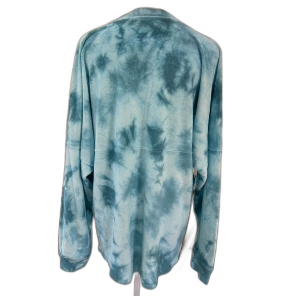 PINK Victoria’s Secret Teal Blue Oversized V-Neck Pullover Cozy Soft Terry L NWT - Picture 4 of 5